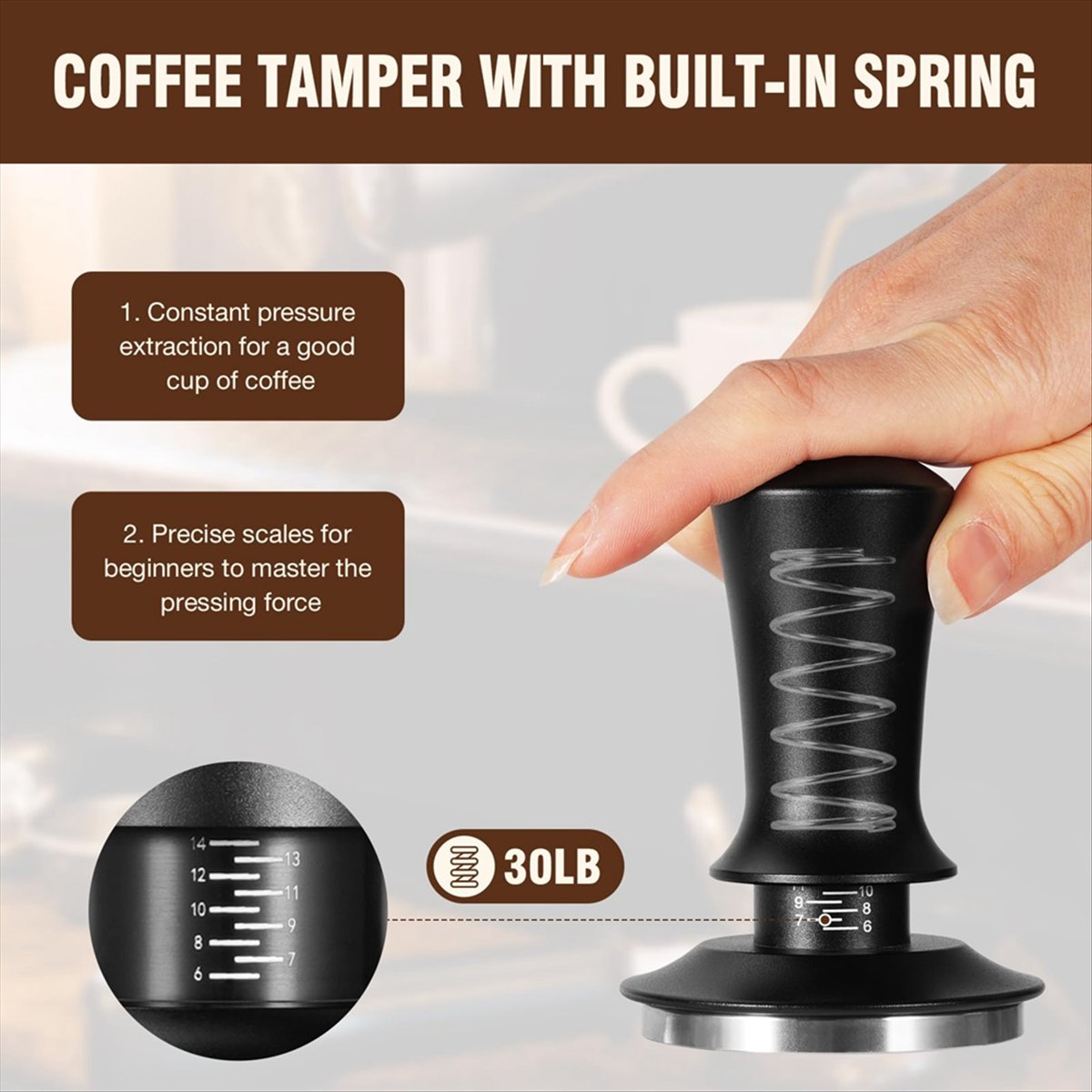 [Greatitem]51mm Espresso Tampe - đánh giá và giá Espresso Tamper Set