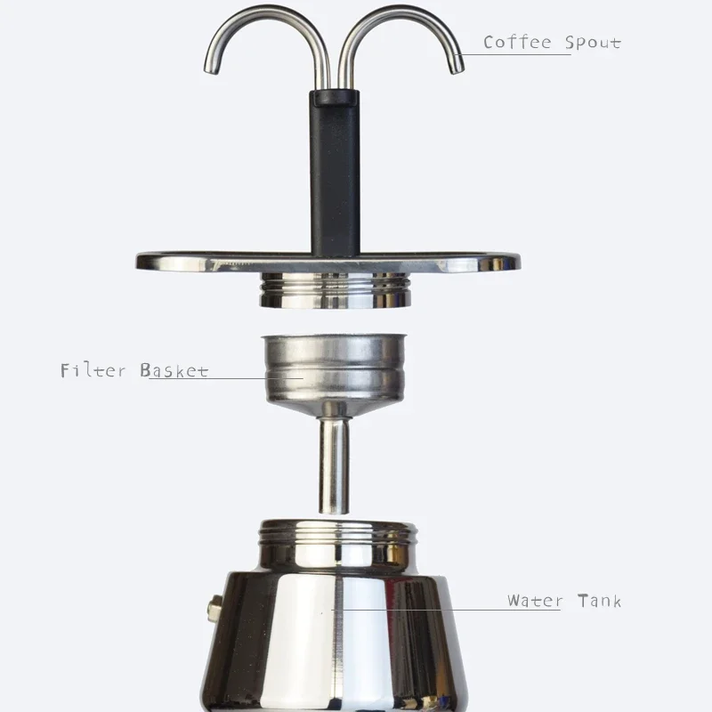 200ML Mini Moka Pot Double Tub - đánh giá và giá Coffee Equipment Wholesale
