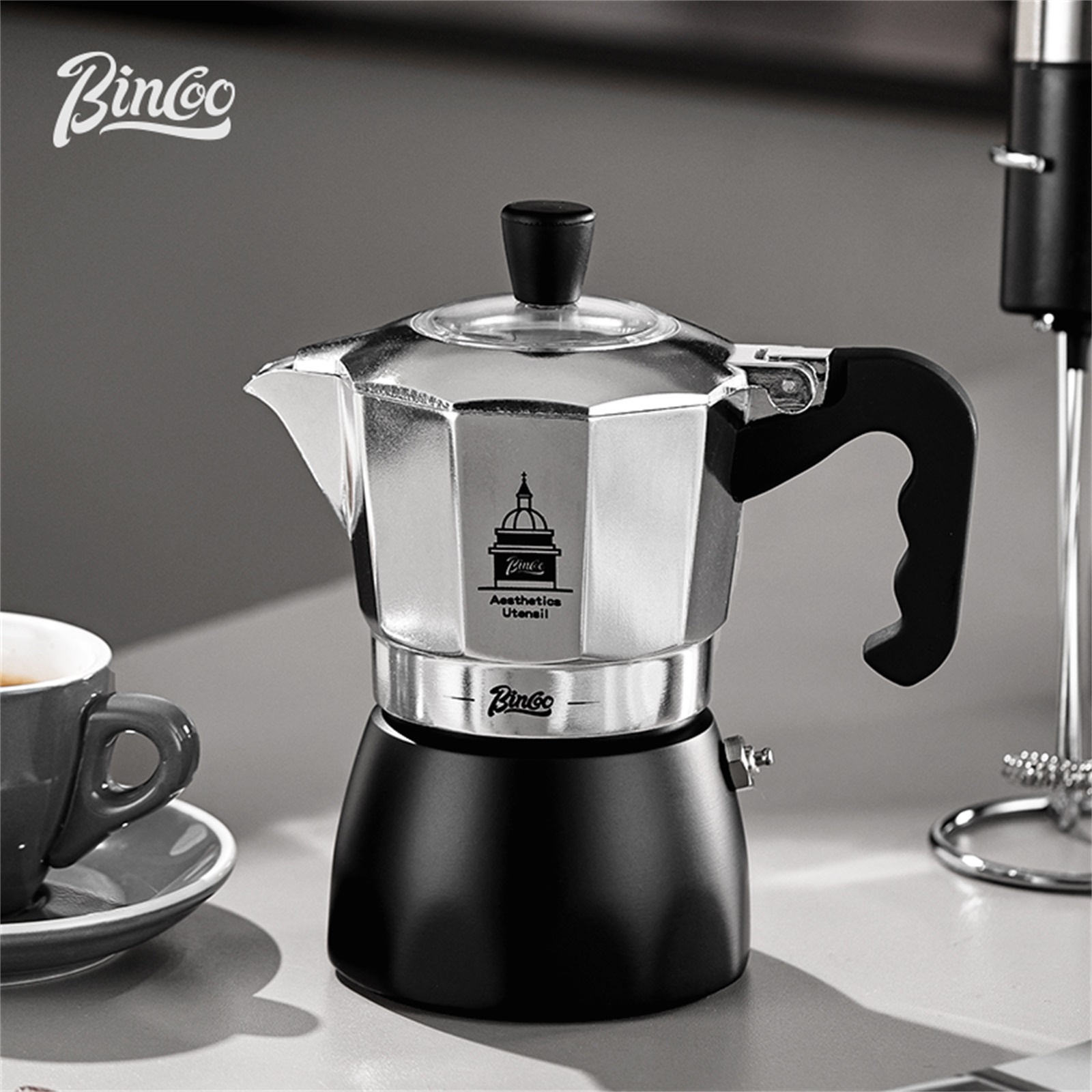 BINCOO Double Valve Moka Pot，E - đánh giá và giá Coffee Equipment Wholesale