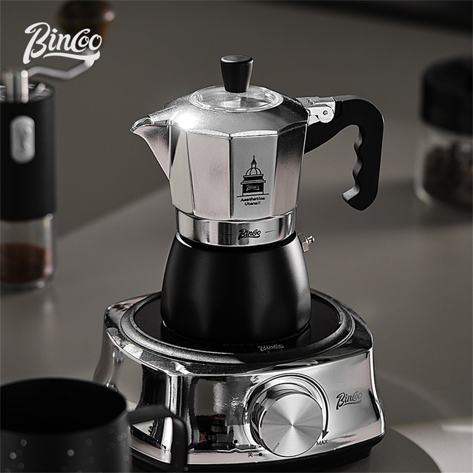 BINCOO Double Valve Moka Pot，E - đánh giá và giá Coffee Equipment Wholesale