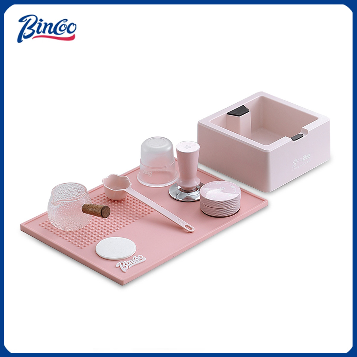 Bincoo Pink Espresso 51mm-58mm - đánh giá và giá Espresso Tamper Set