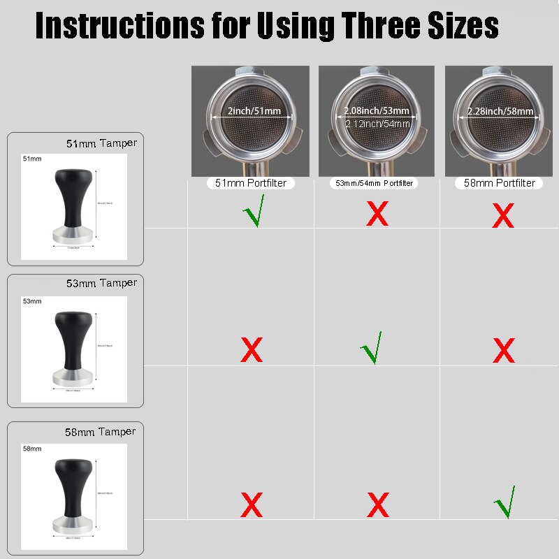 1PC 51/53/58mm Espresso Tamper - đánh giá và giá Espresso Tamper Set
